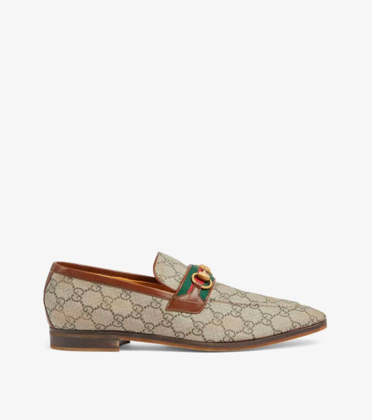 Horsebit GG-canvas loafers