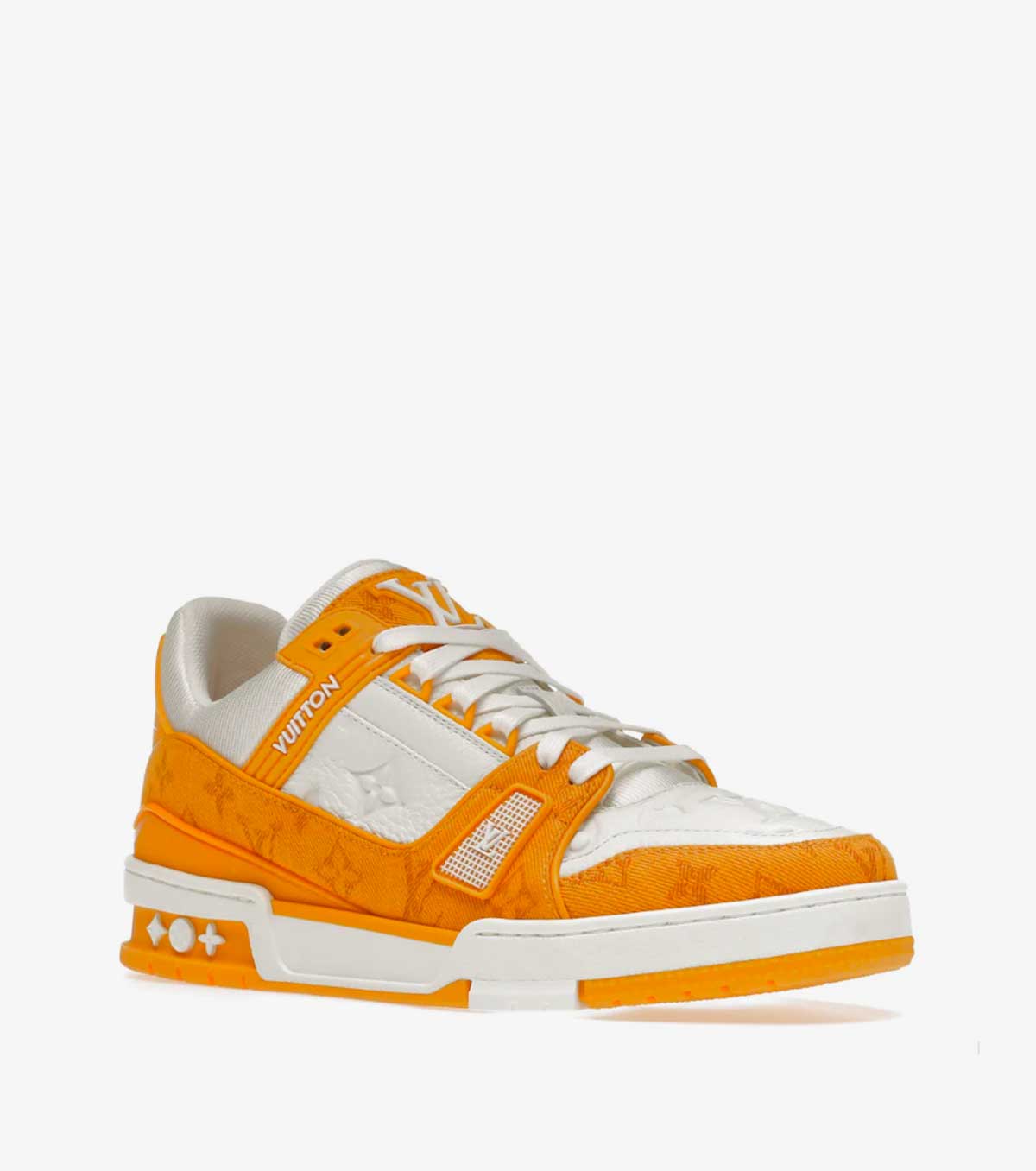 Trainer Yellow Monogram Denim White