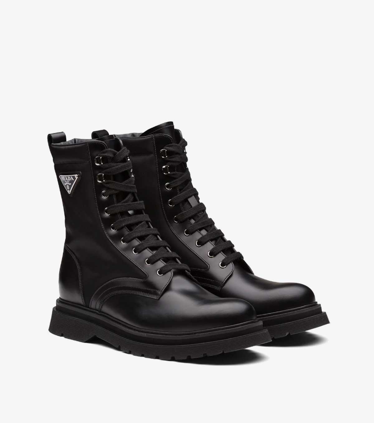 logo-plaque panelled ankle boots