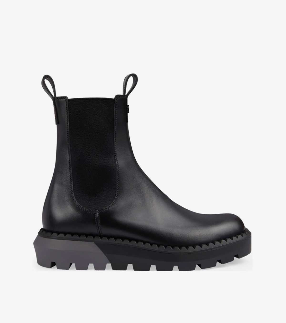chunky leather ankle boots