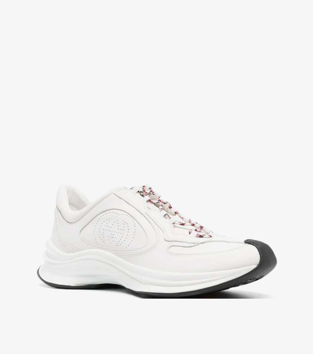 Perforated-logo leather