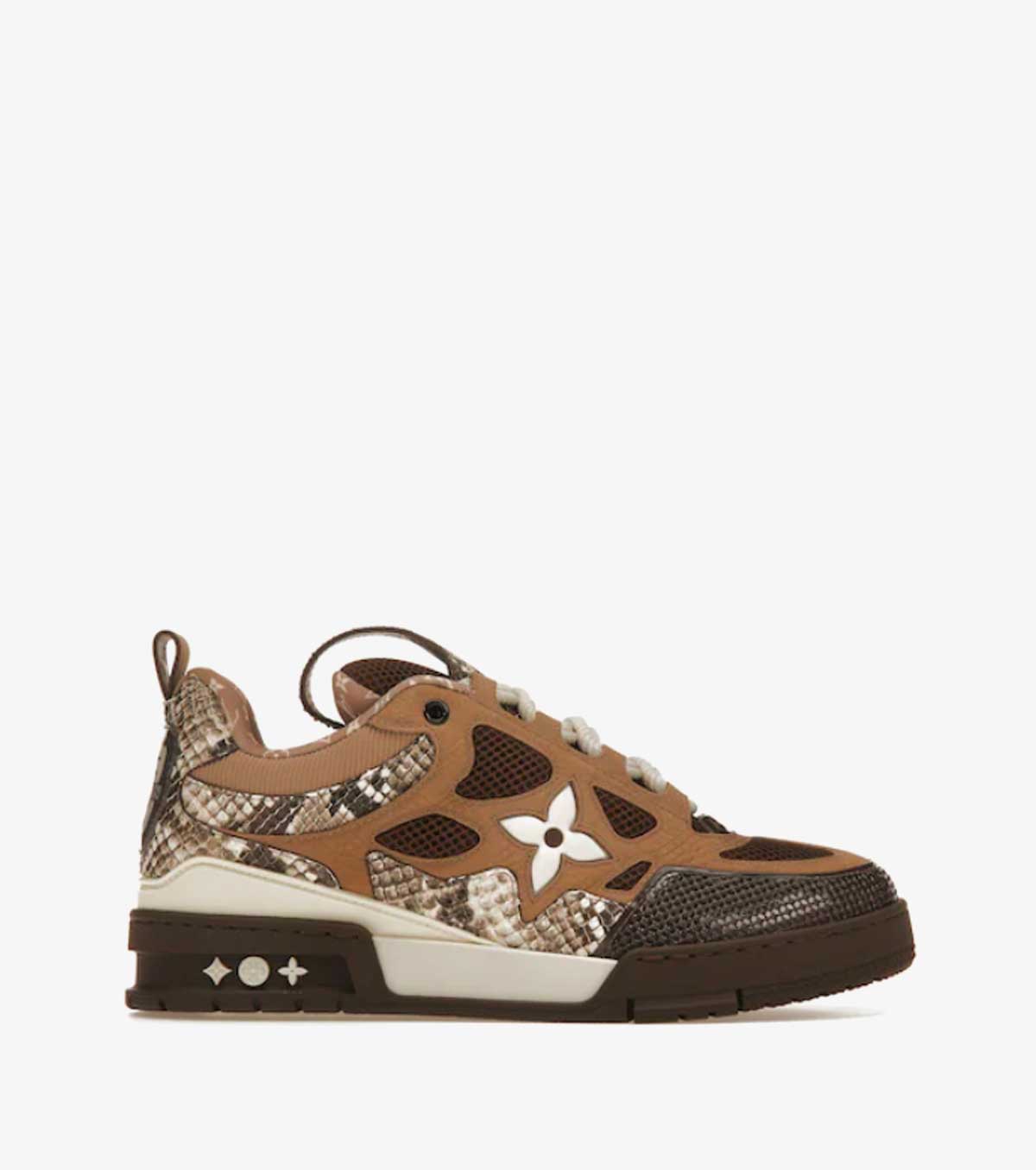 Skate Sneaker Brown Snakeskin