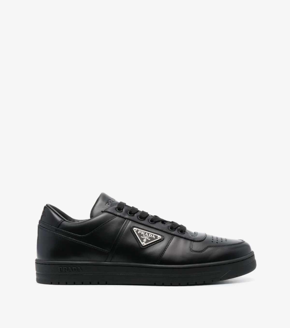 Downtown enamel-triangle logo sneakers