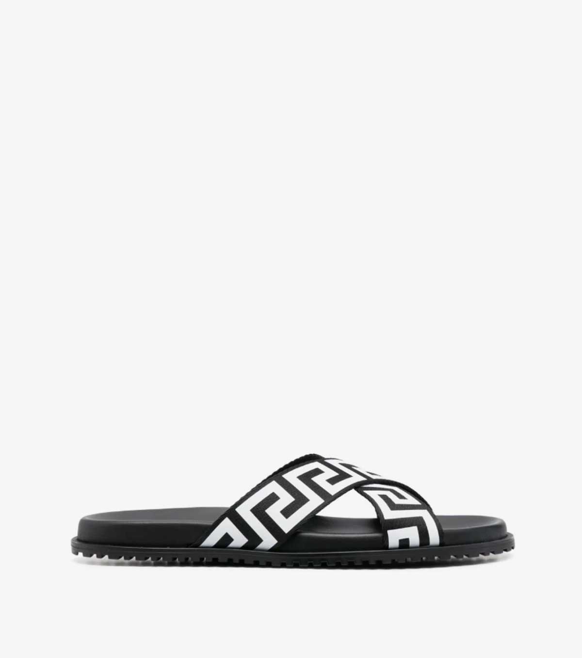 Greca leather sandals