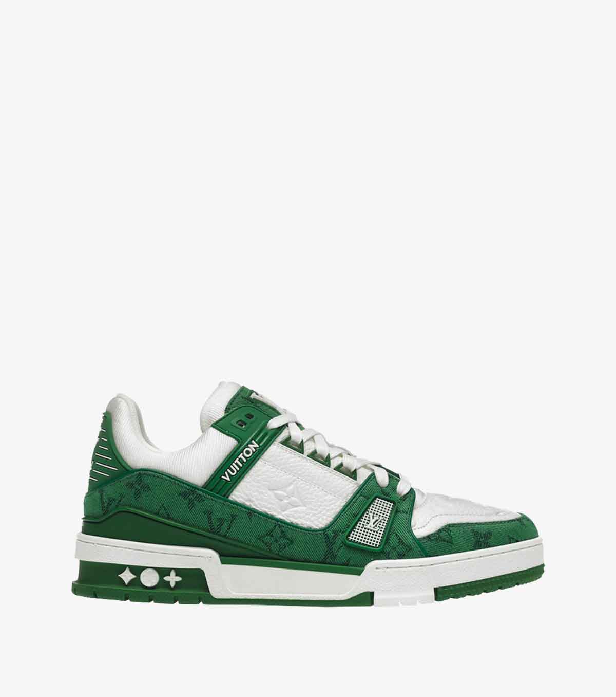 Trainer 'Green Monogram Denim'