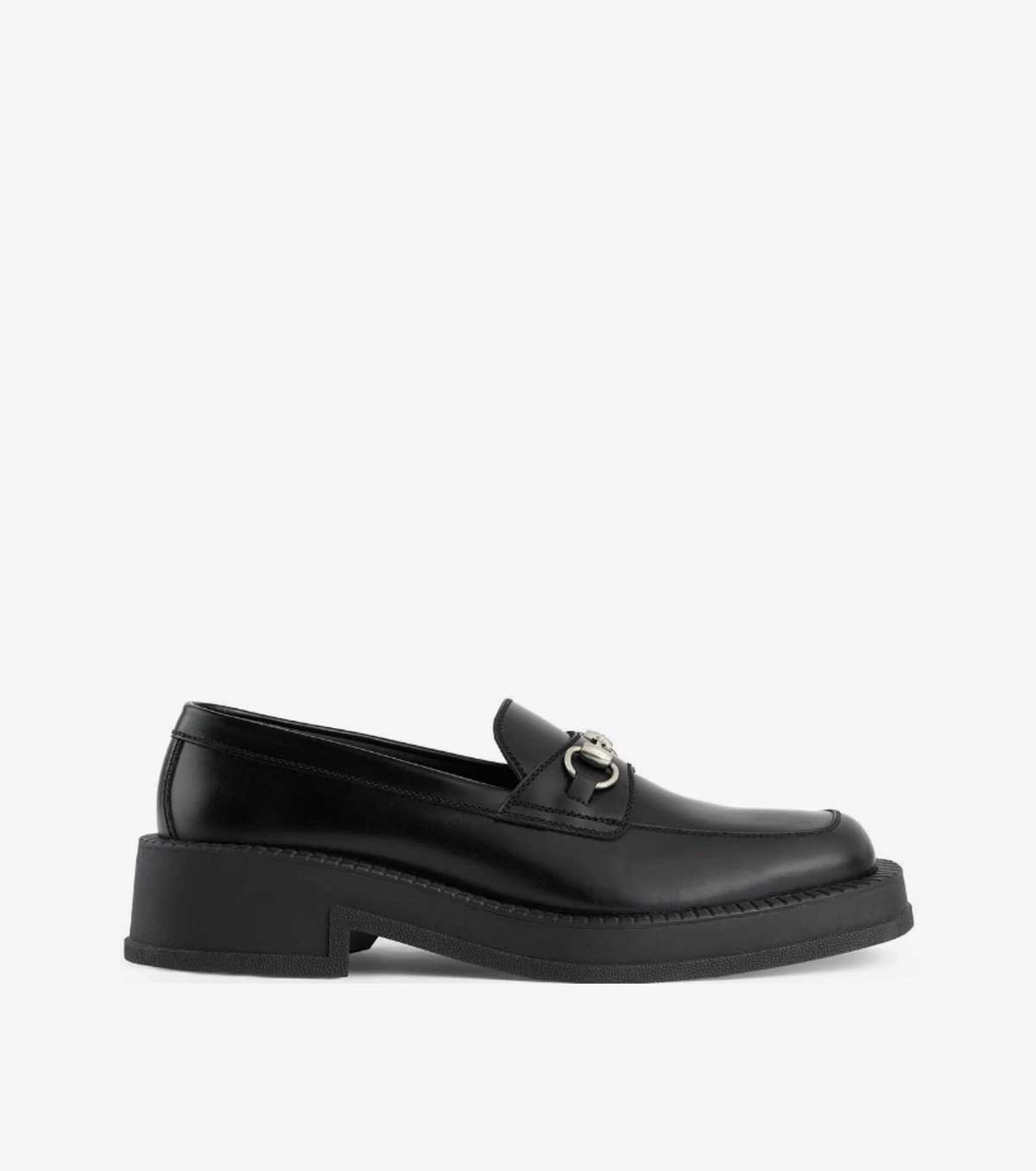 Horsebit square-toe loafers