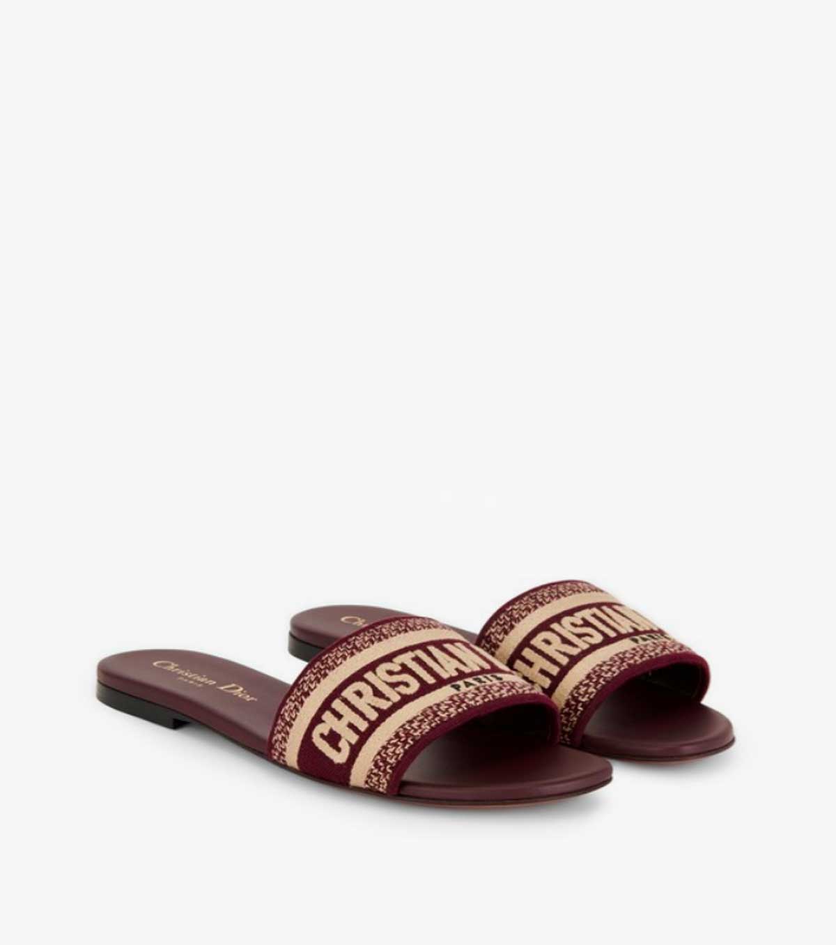 Dway embroidered cotton mules