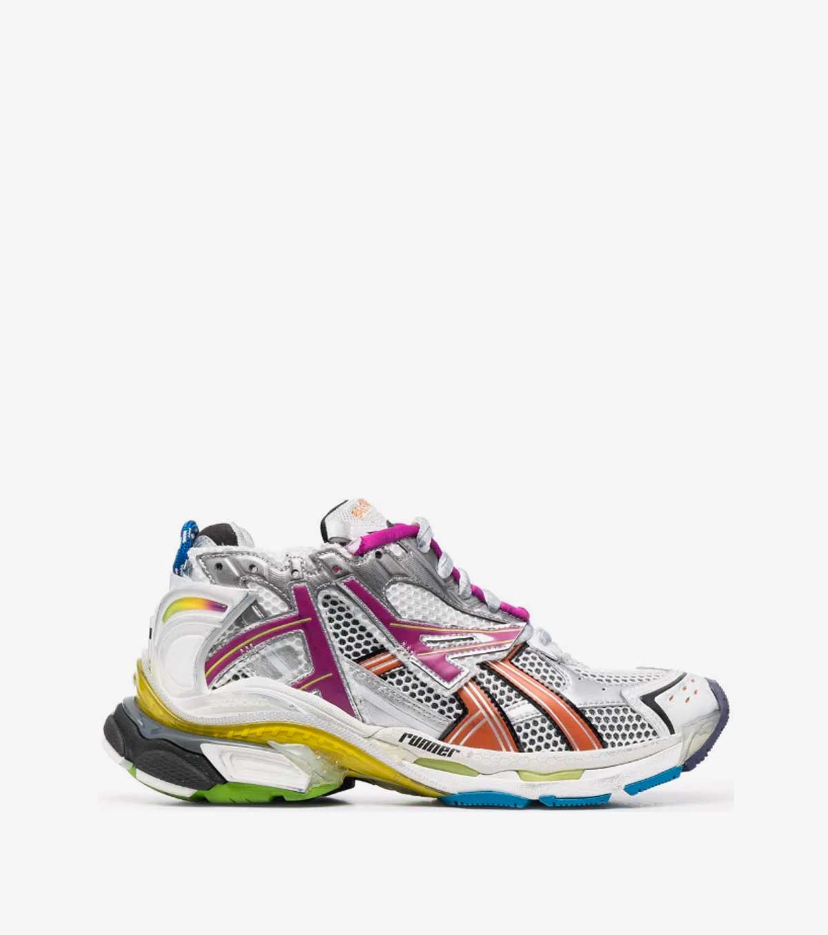 Runner panelled low-top sneakers