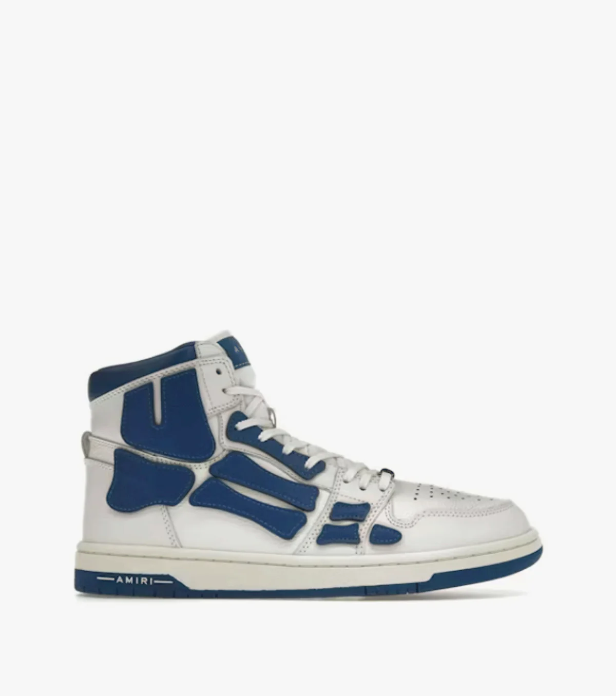 Skel Panelled High Top White Blue