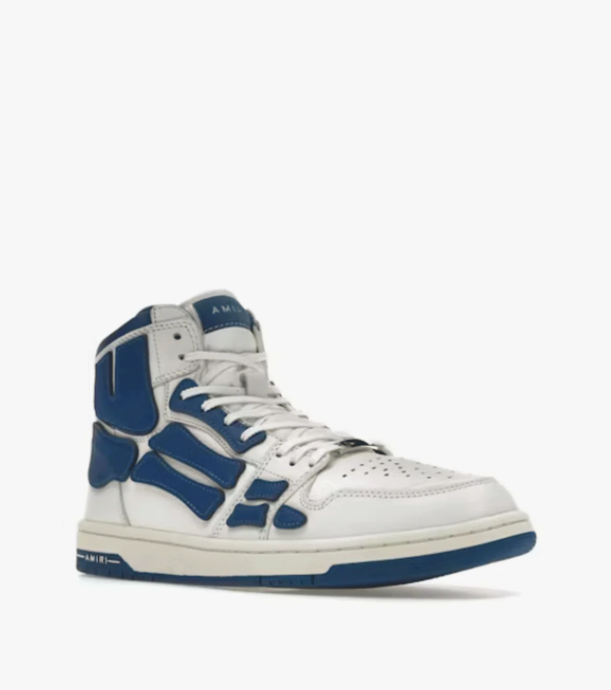 Skel Panelled High Top White Blue