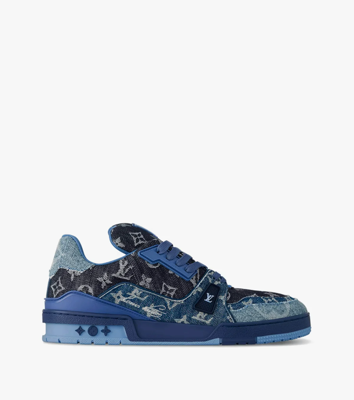 Trainer Blue Patchwork Monogram Denim