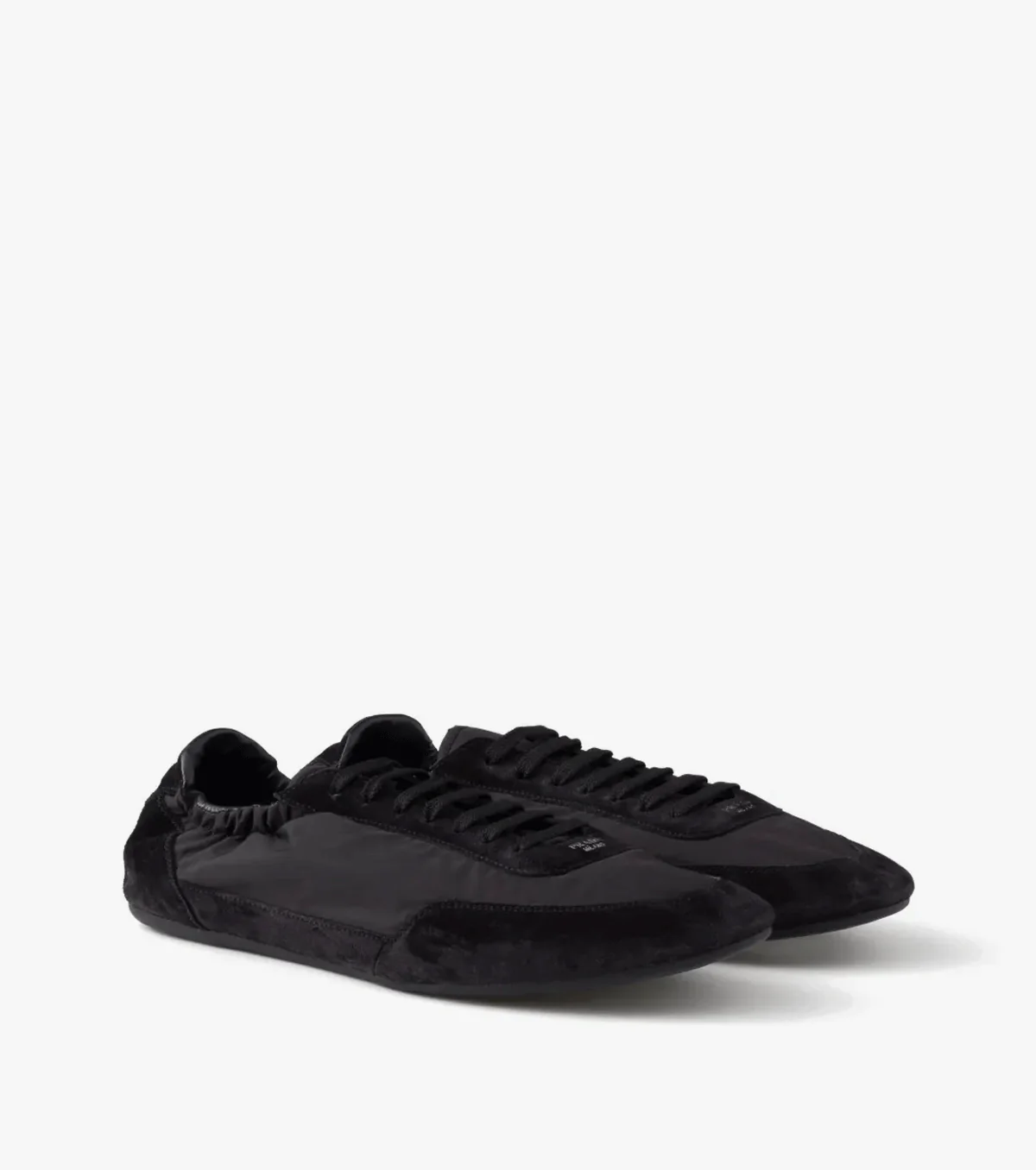 Collapse Re-Nylon suede sneakers