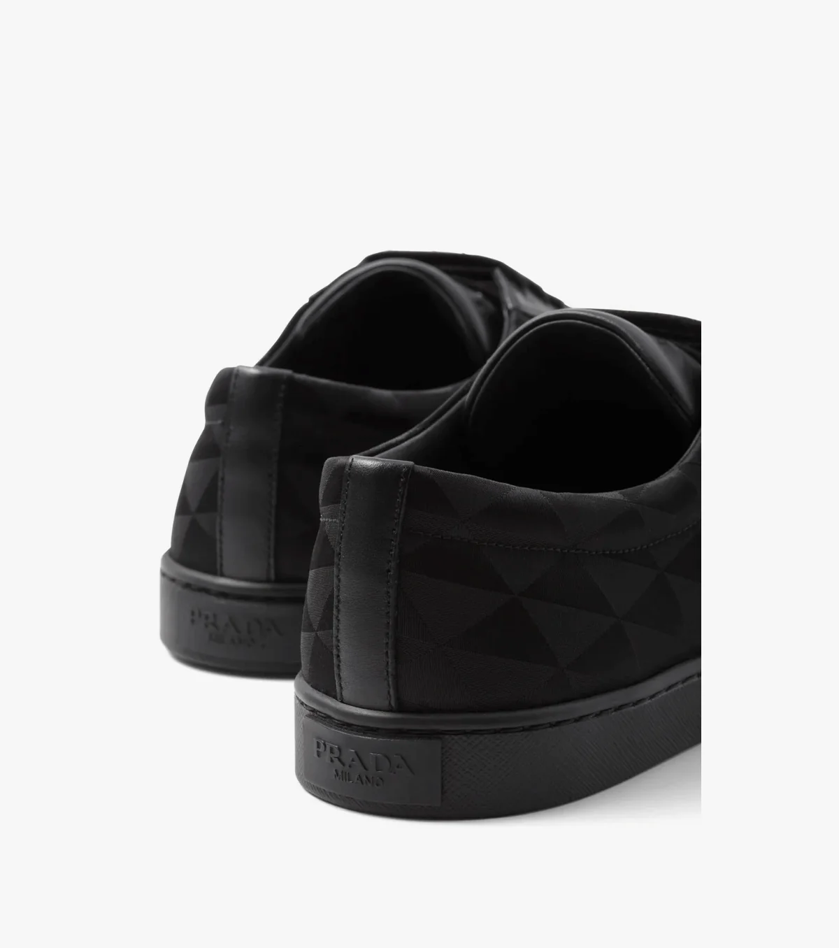 triangle-logo lace-up sneakers