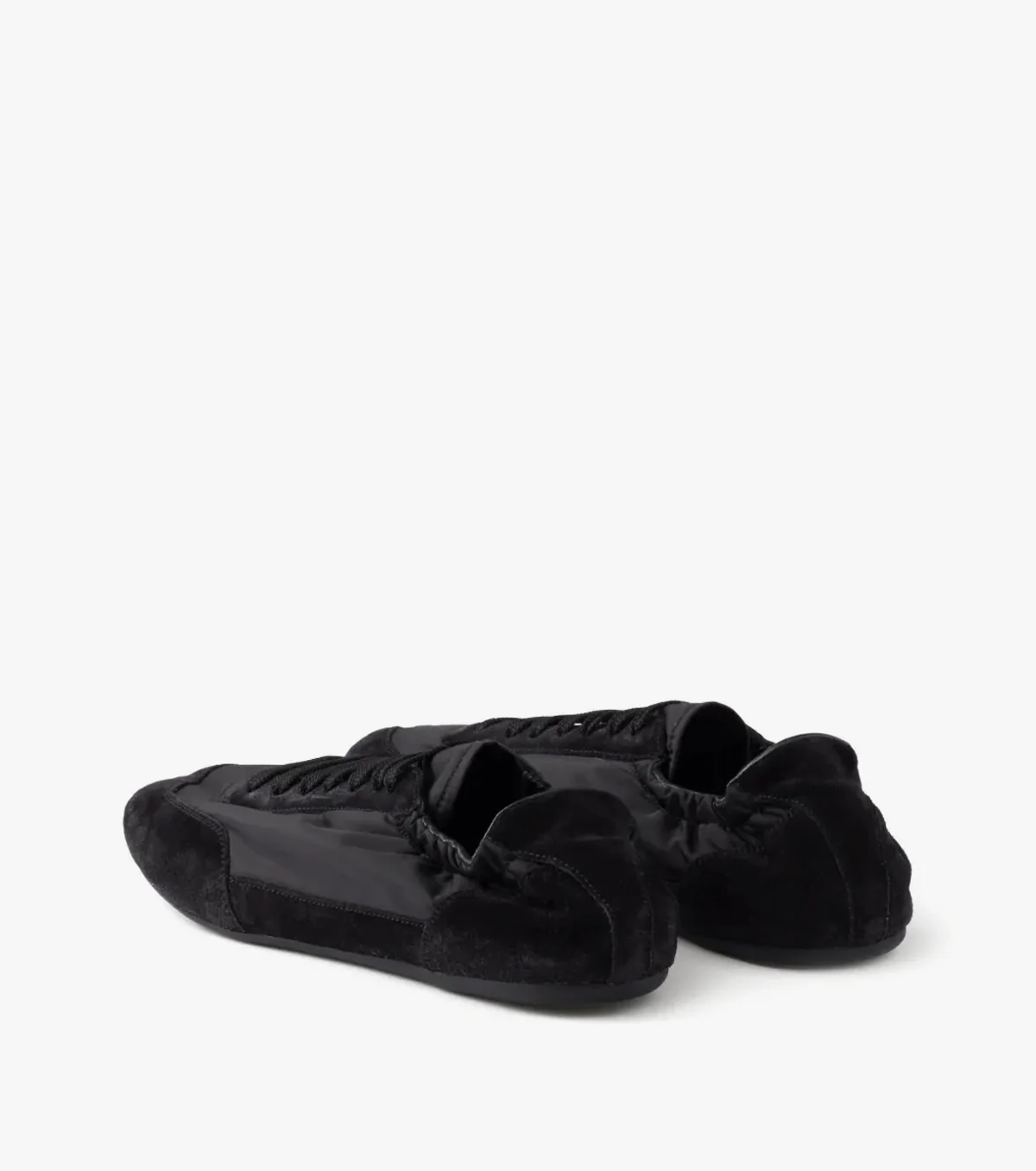 Collapse Re-Nylon suede sneakers