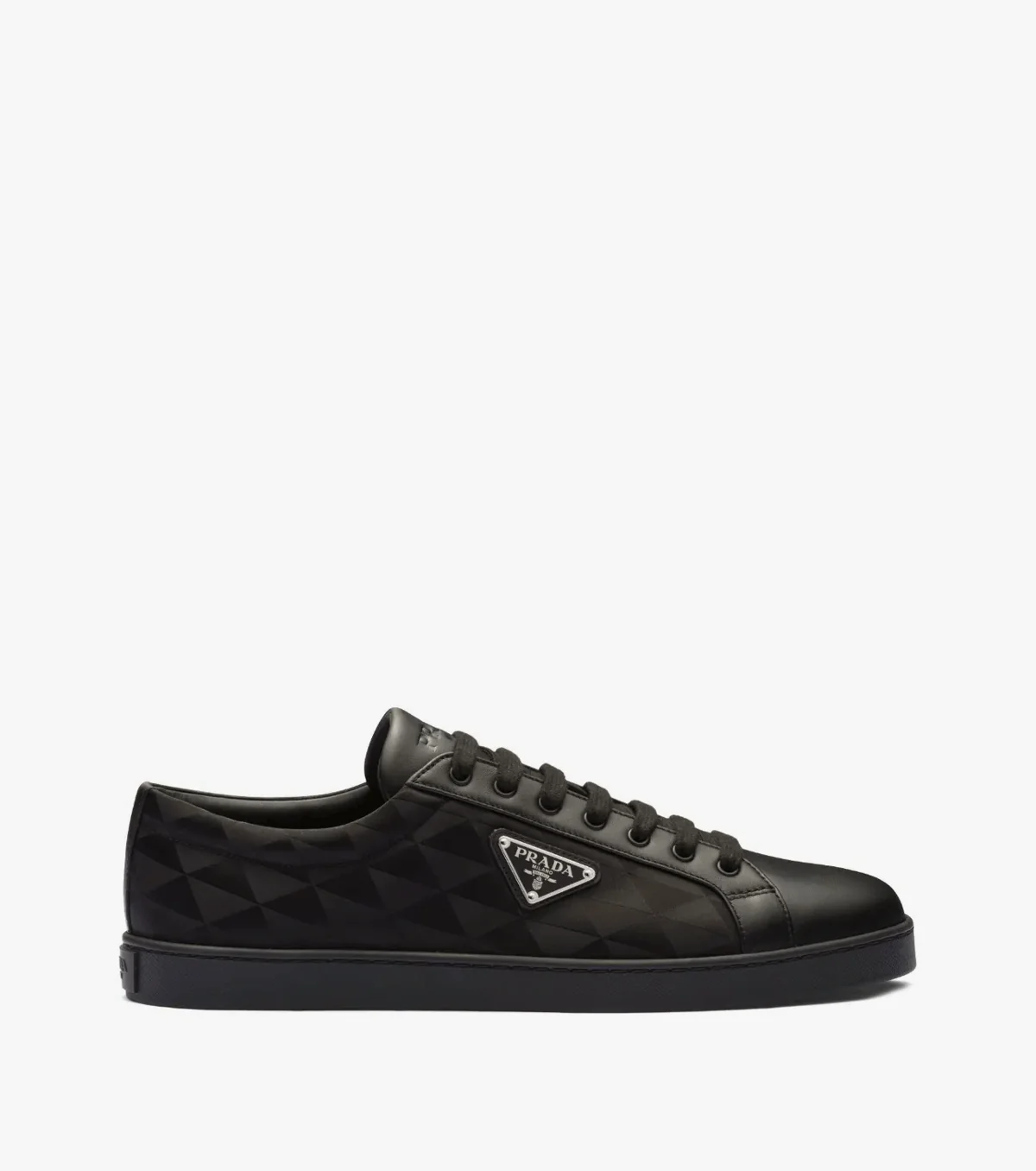 triangle-logo lace-up sneakers