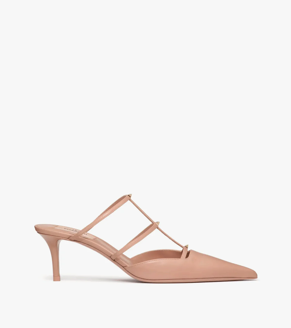 Rockstud Wispy 60mm leather mules