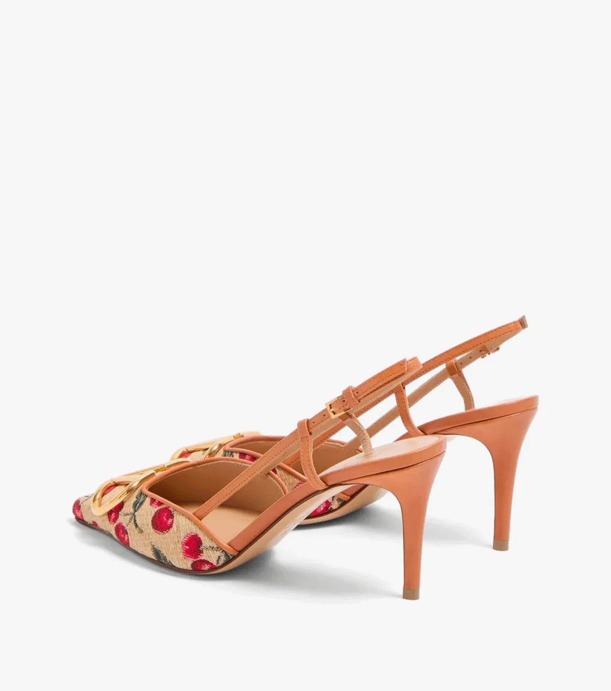 80mm VLogo Signature Cherryfic-print pumps