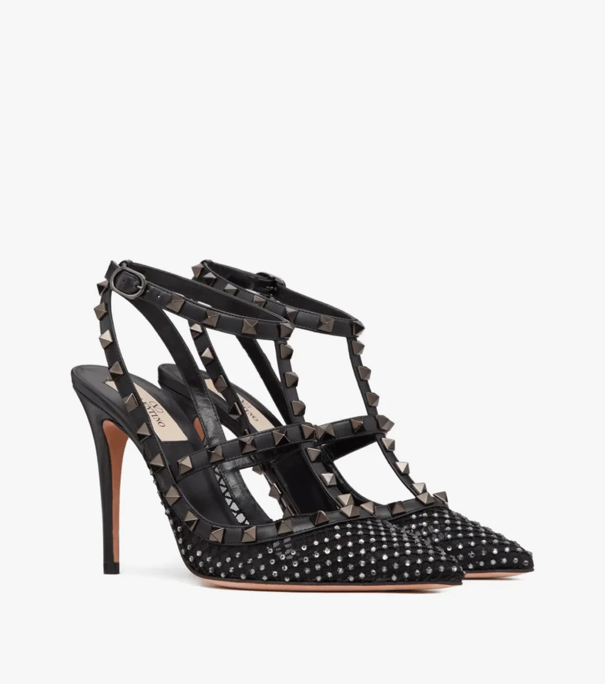Rockstud 100mm rhinestone-embellished pumps