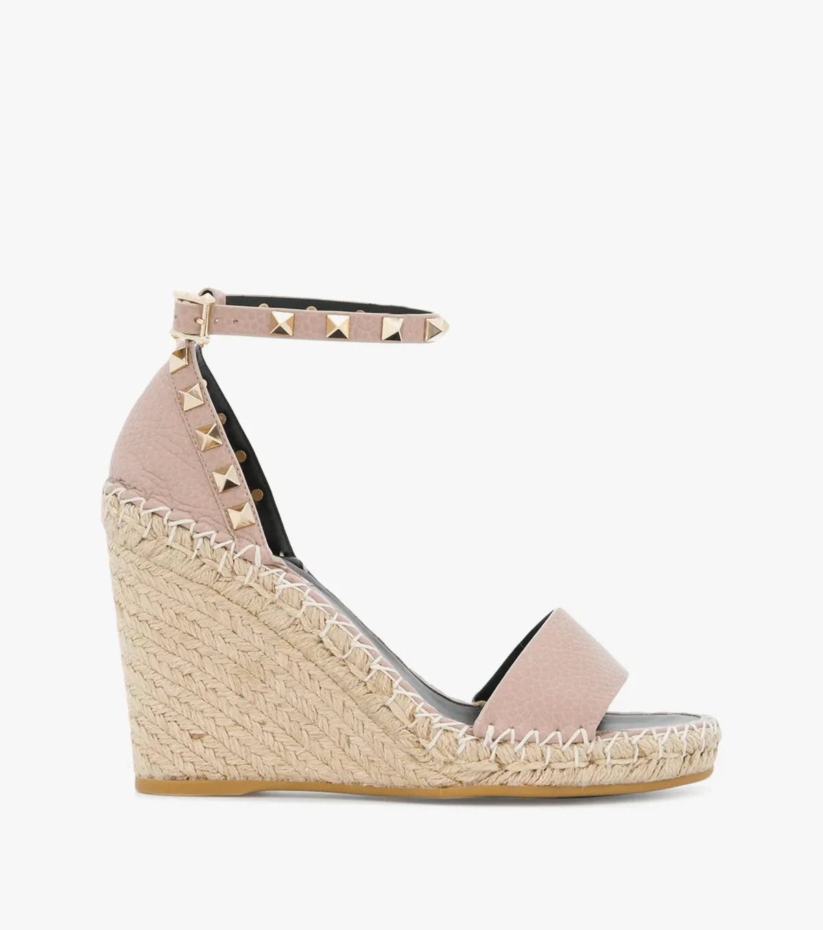 Double Rockstud 95mm wedge espadrilles