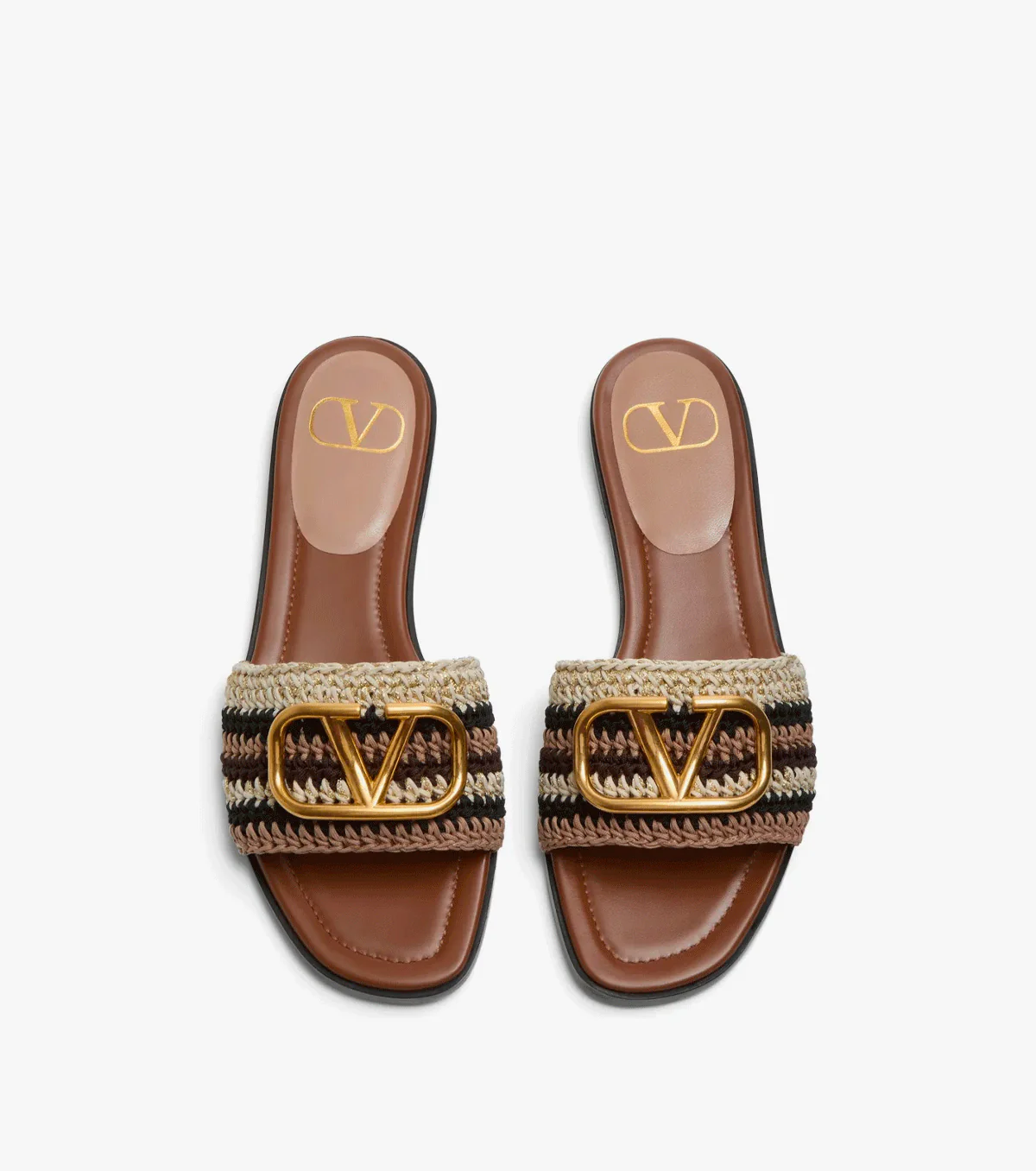 VLogo Signature embroidered sandals