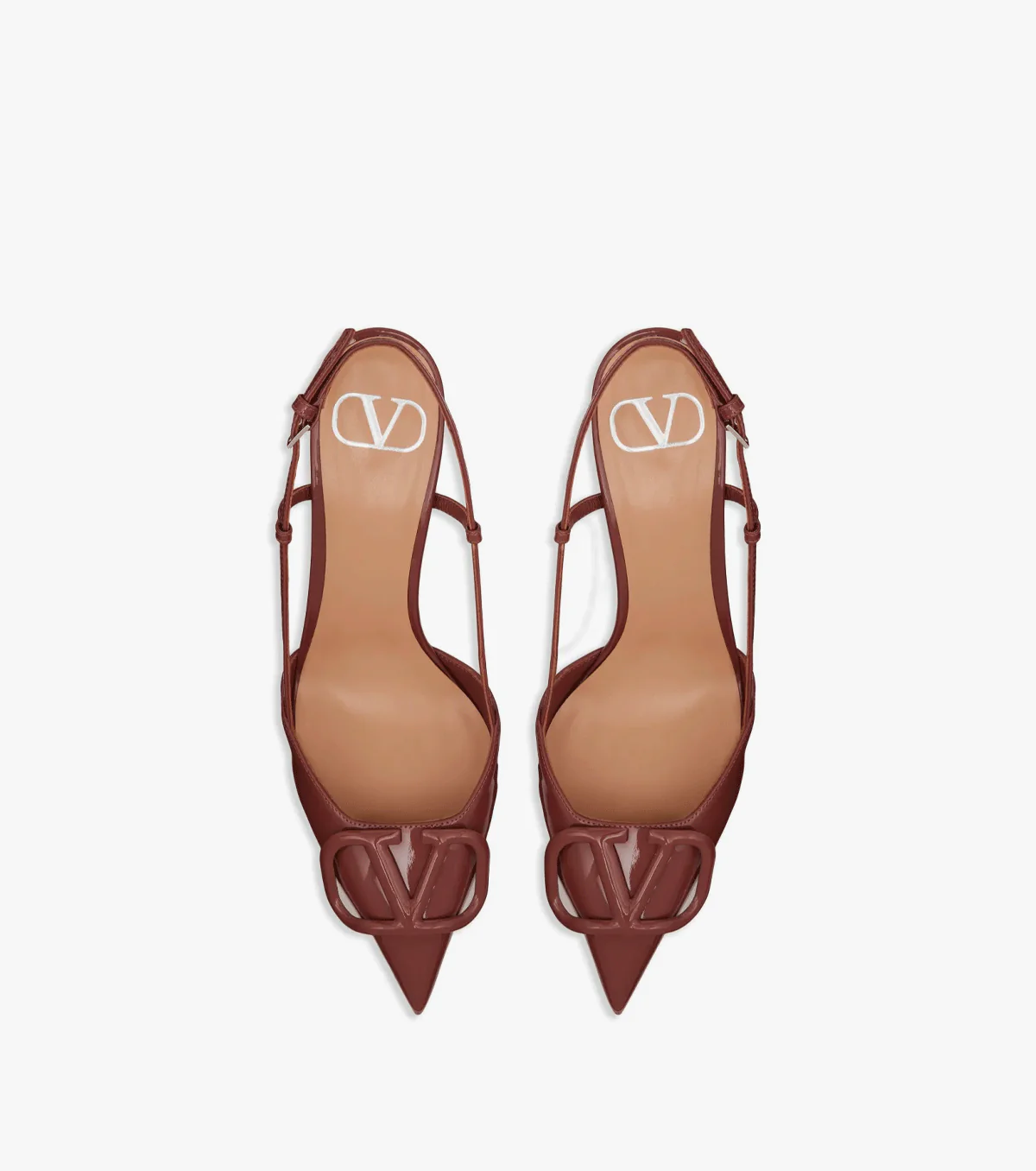 VLogo Signature 80mm slingback pumps