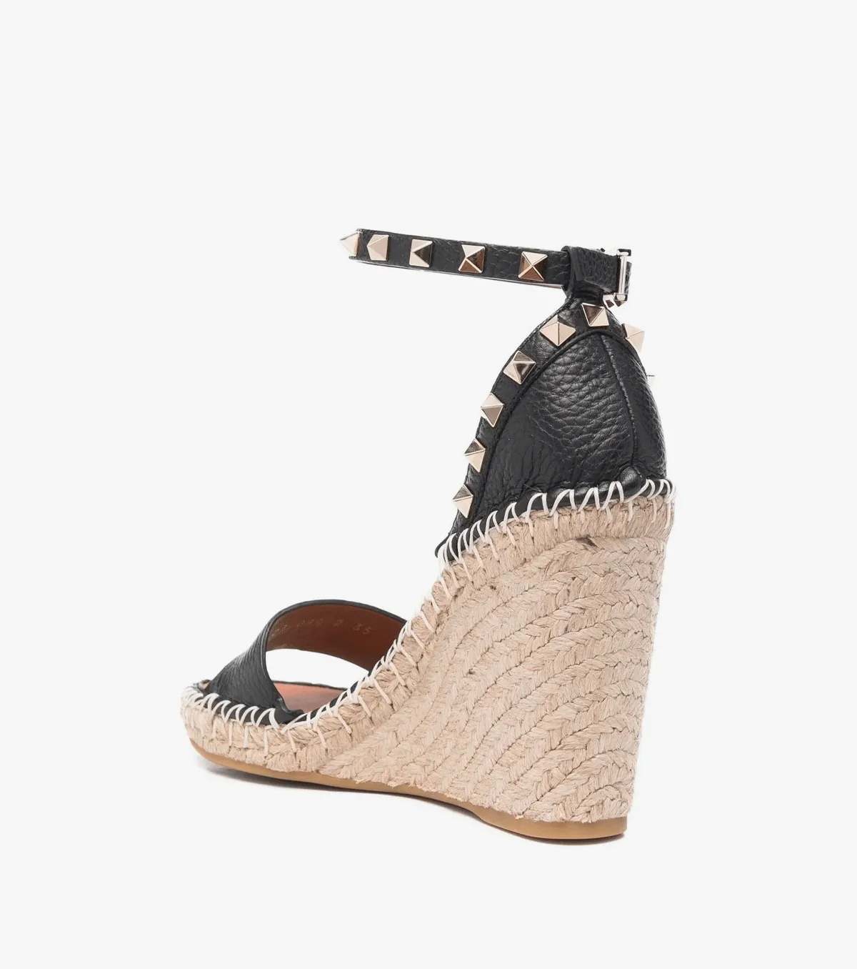 Double Rockstud 95mm wedge espadrilles