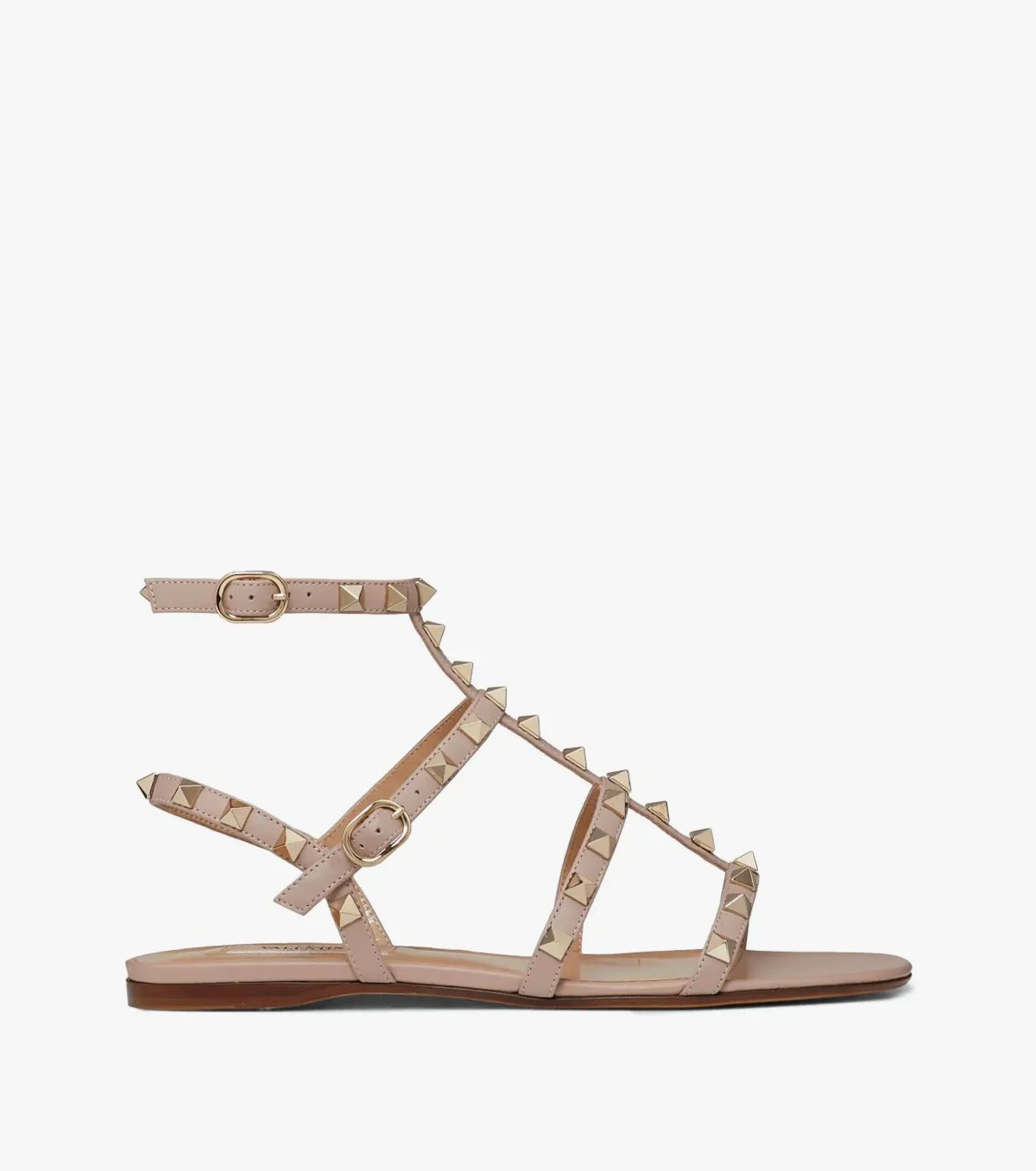 Rockstud ankle-strap flat sandals
