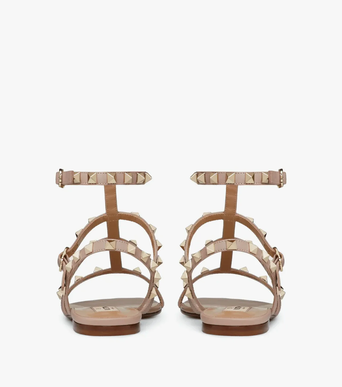 Rockstud ankle-strap flat sandals