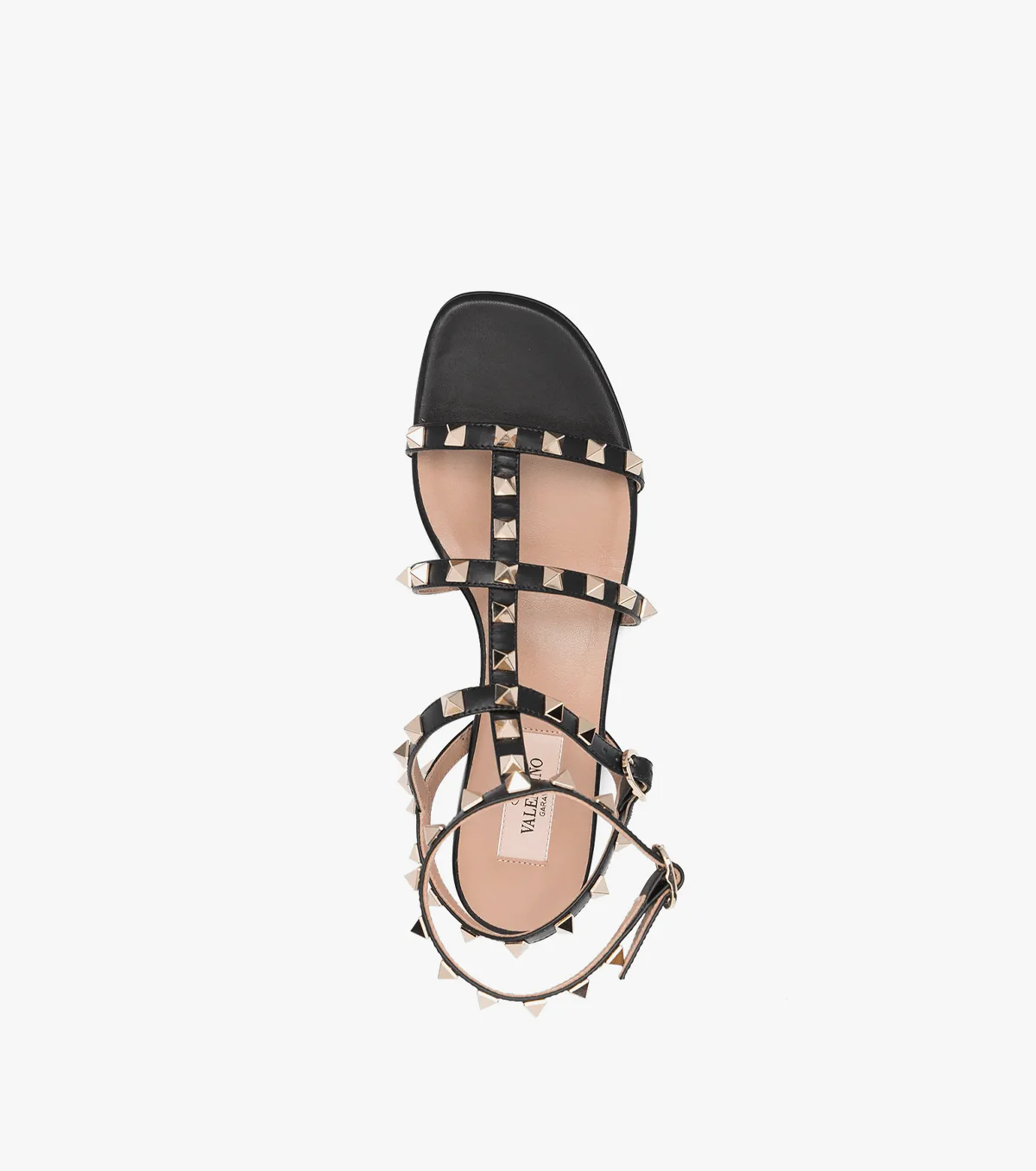Rockstud ankle-strap flat sandals