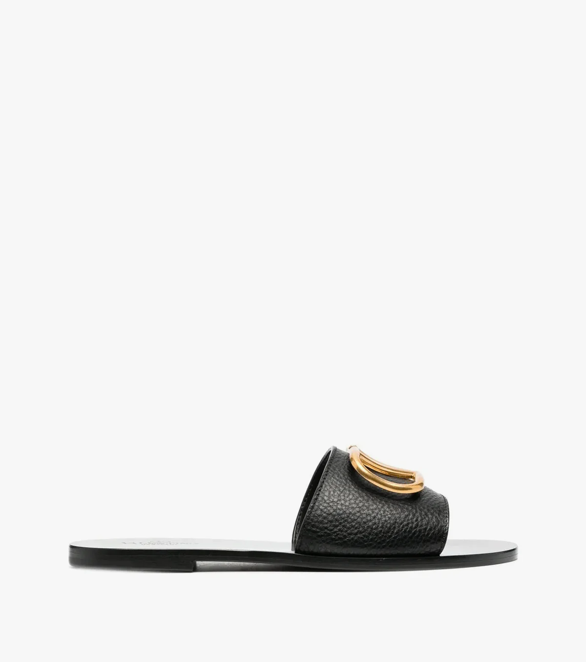 VLogo Signature leather slides