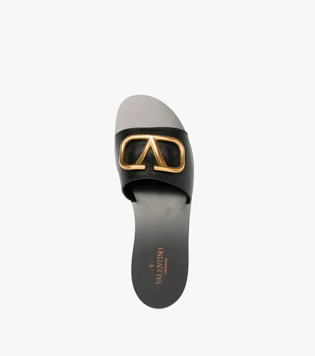 VLogo Signature leather slides