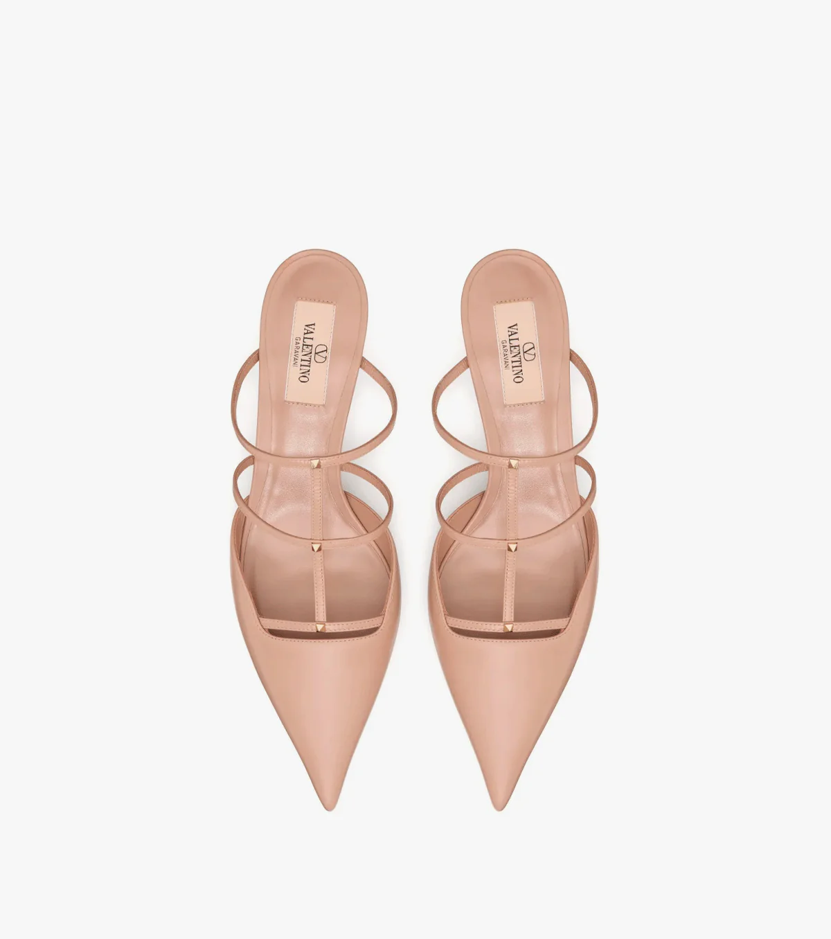 Rockstud Wispy 60mm leather mules