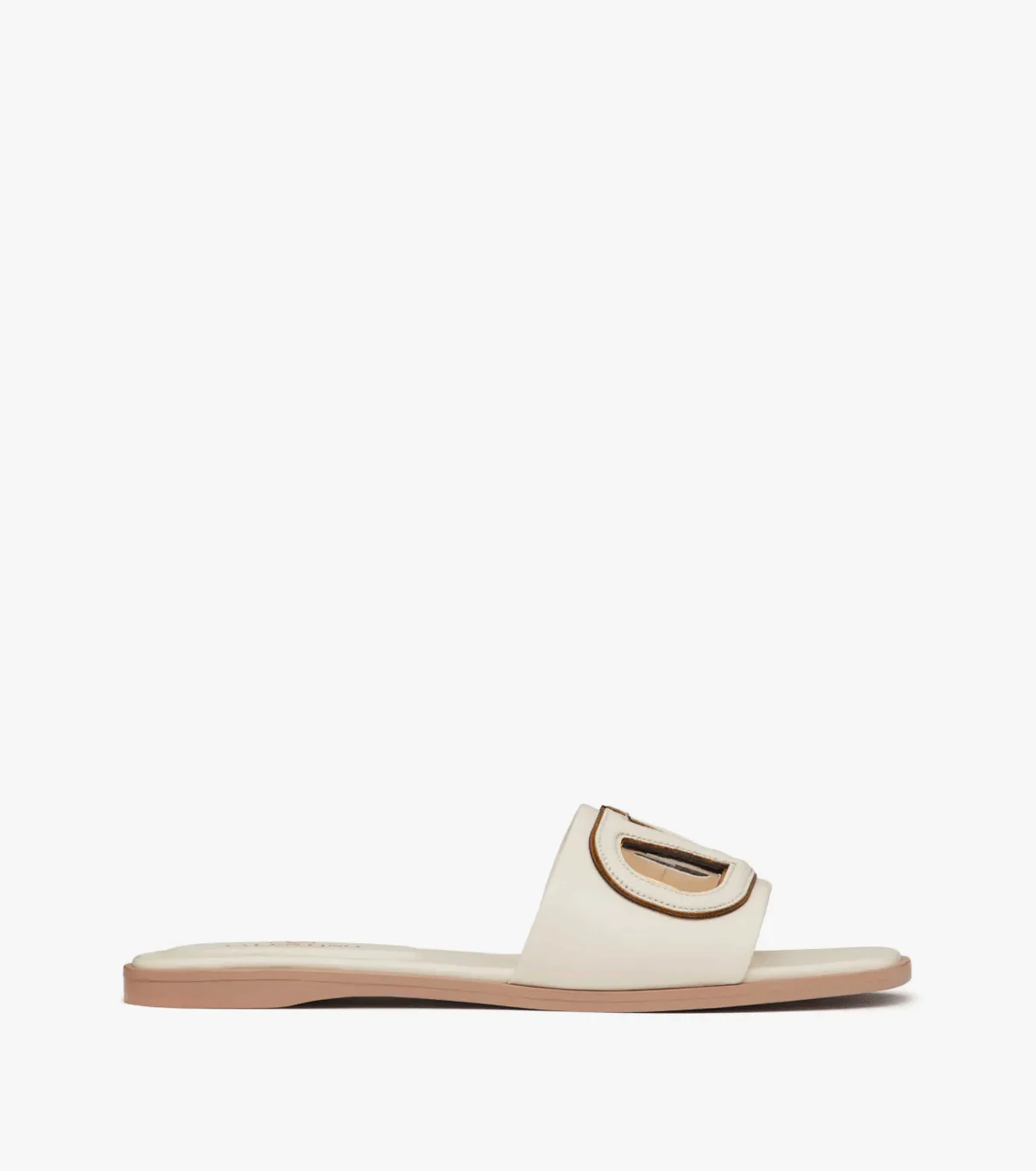 VLogo Signature flat leather sandals