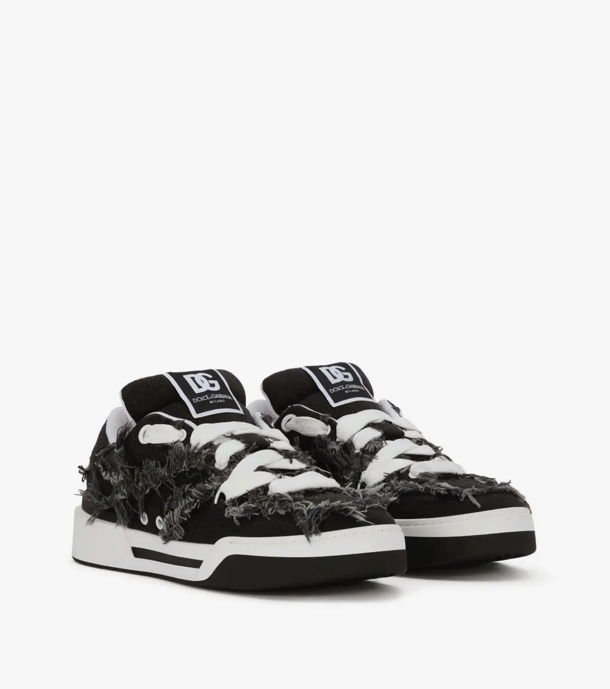New Roma fray-trim sneakers