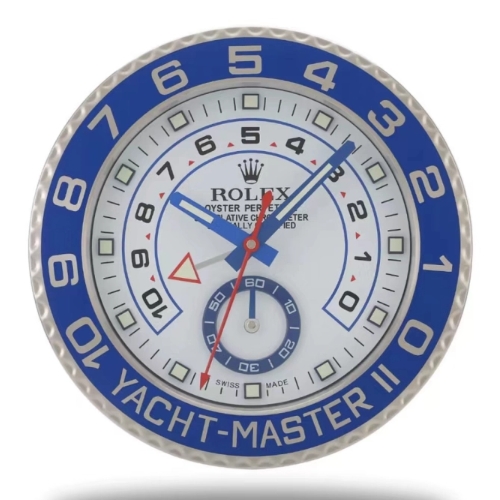 Rolex Yachtmaster II Wall Clock | Blue & White Style front