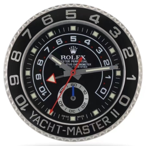 Rolex Yachtmaster II Wall Clock All Black Sleek Modern Design