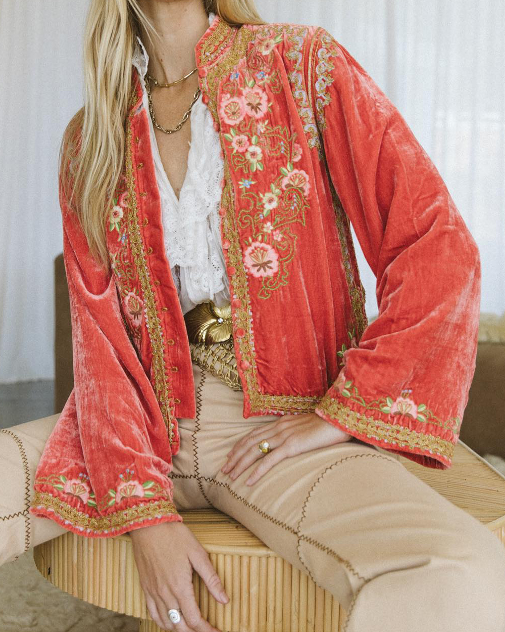 Velvet cardigan casual jacket