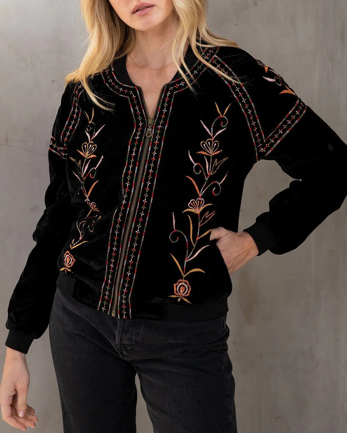 casual velvet cardigan jacket