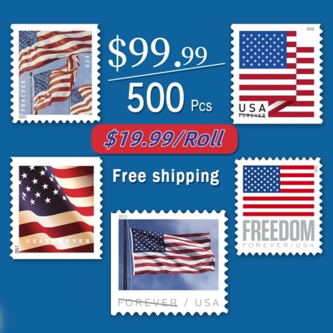 Four Flags Forever Stamp 2012 First-Class Forever Postage Stamps 100pcs