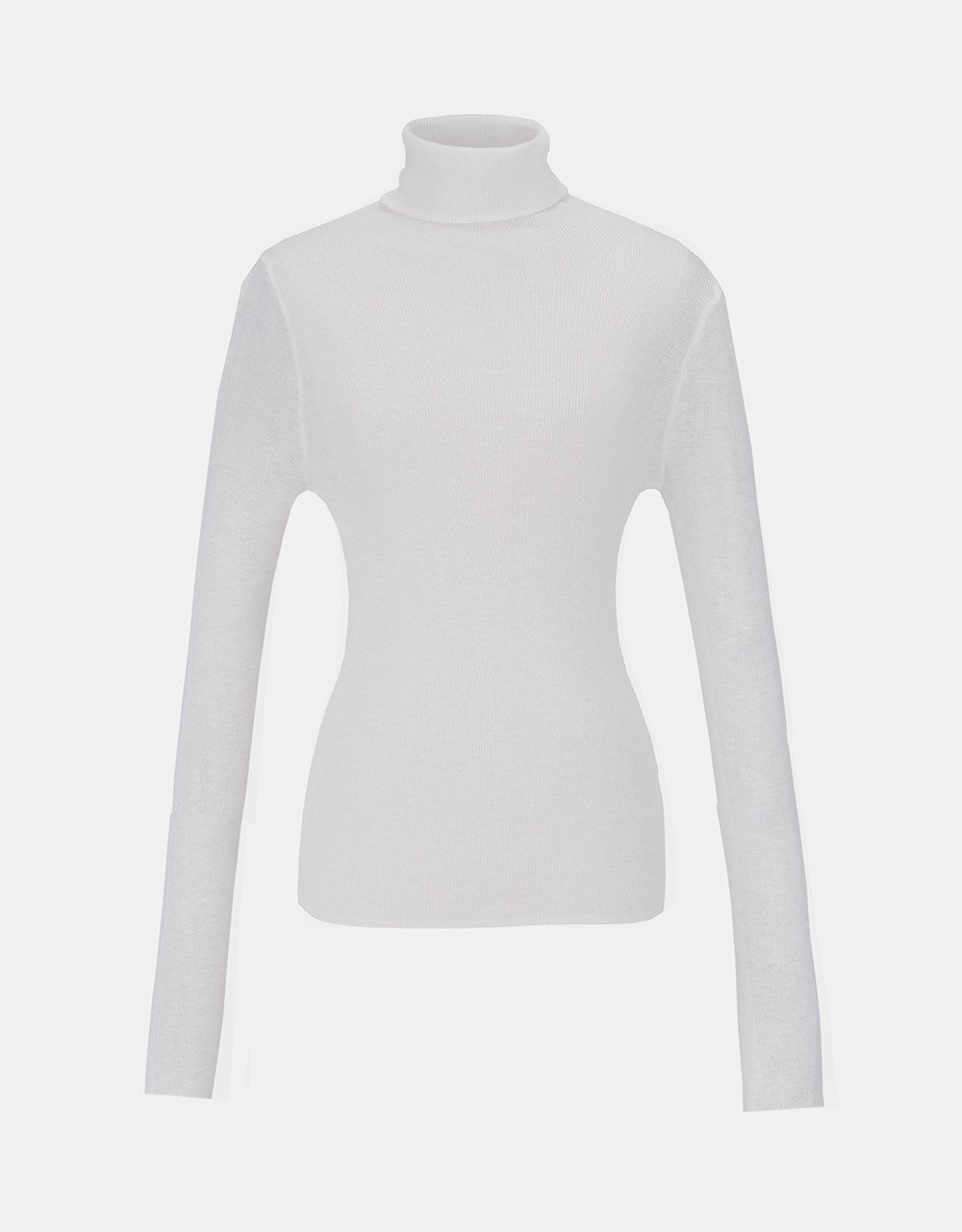 Minimalistic Turtle Neck Fitted Knit Top