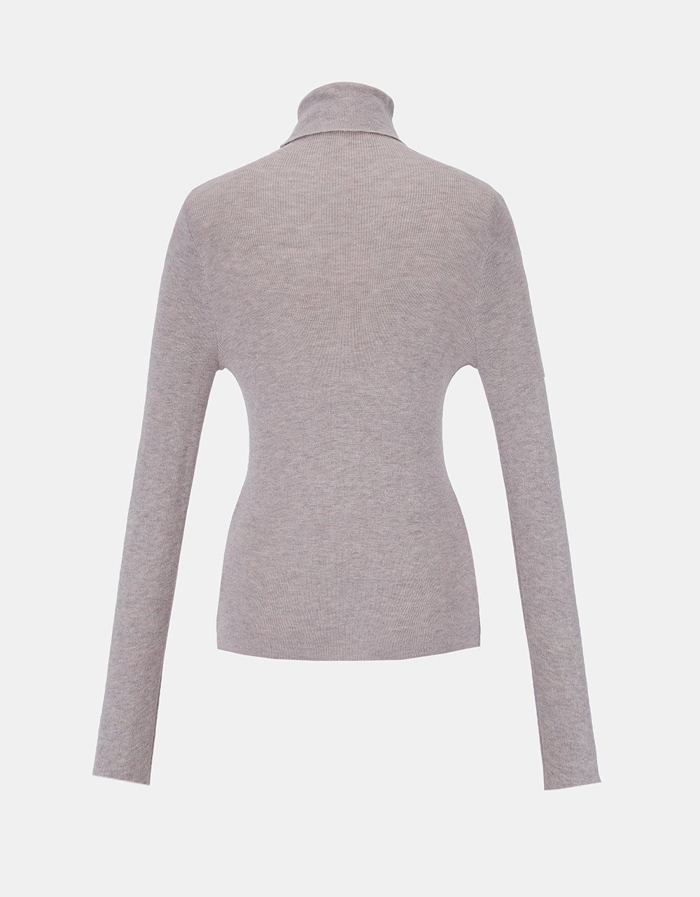 Minimalistic Turtle Neck Fitted Knit Top