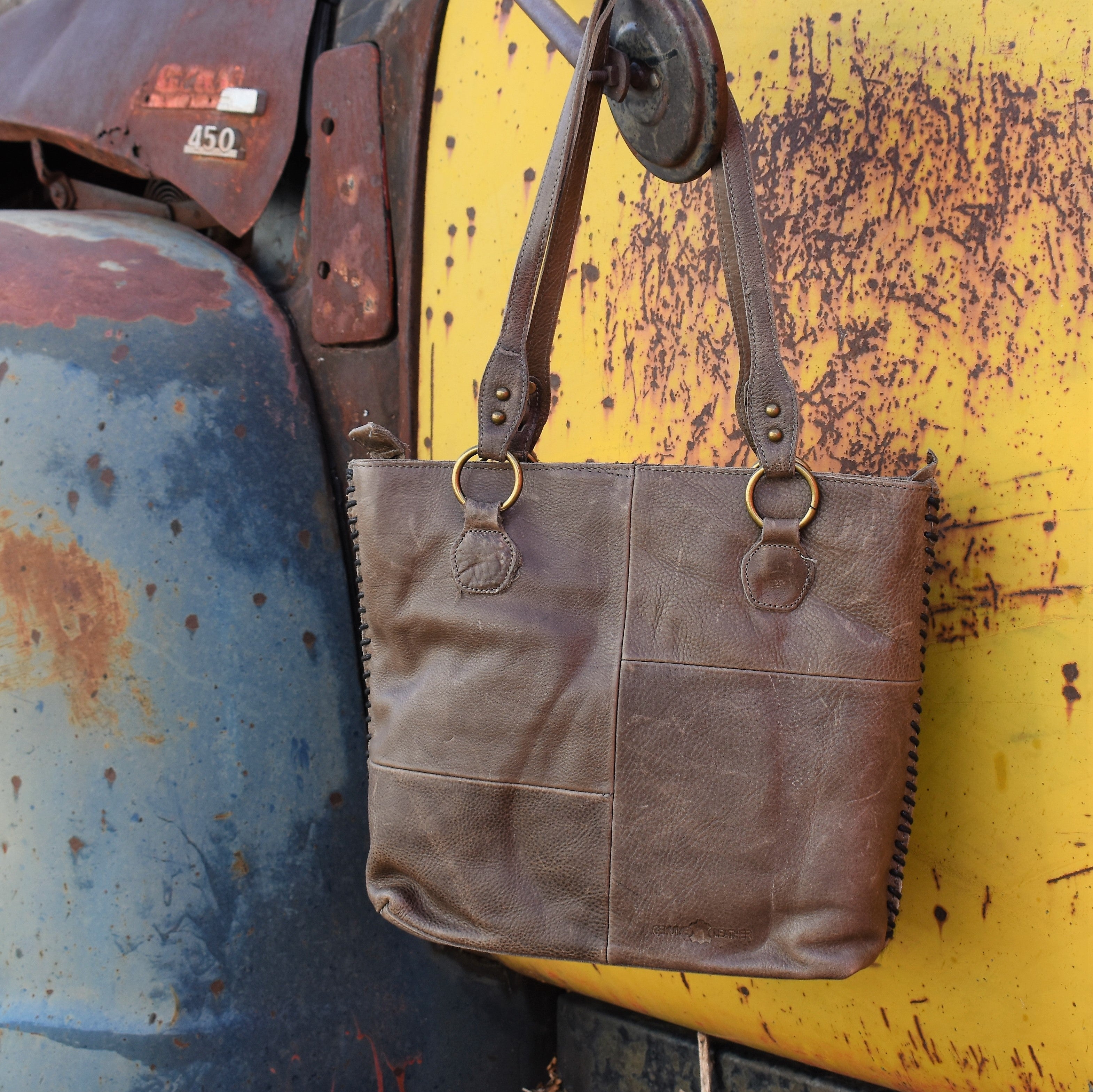 Pray For Rain Cowhide Purse