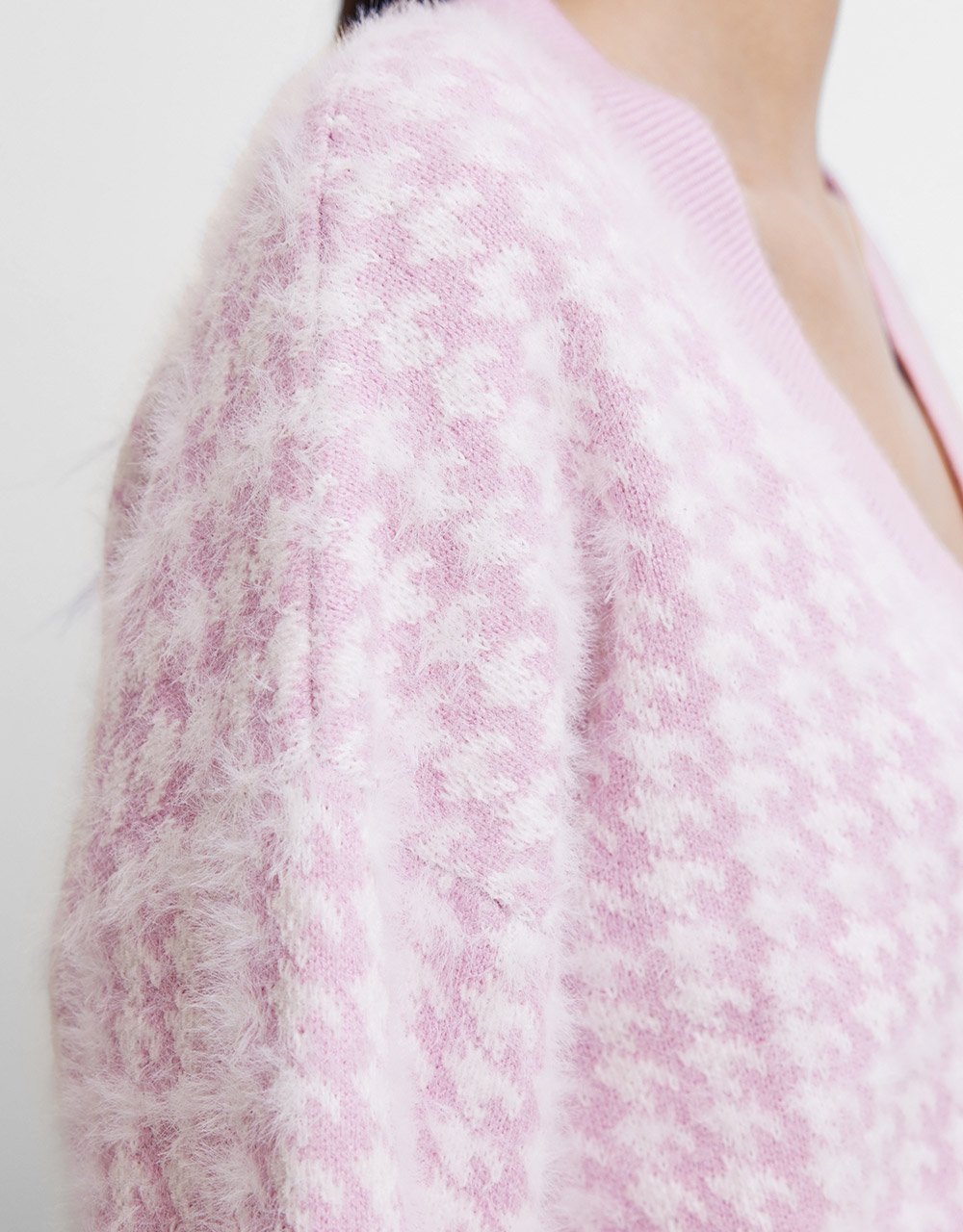 Contrast Trim Button Front Cardigan