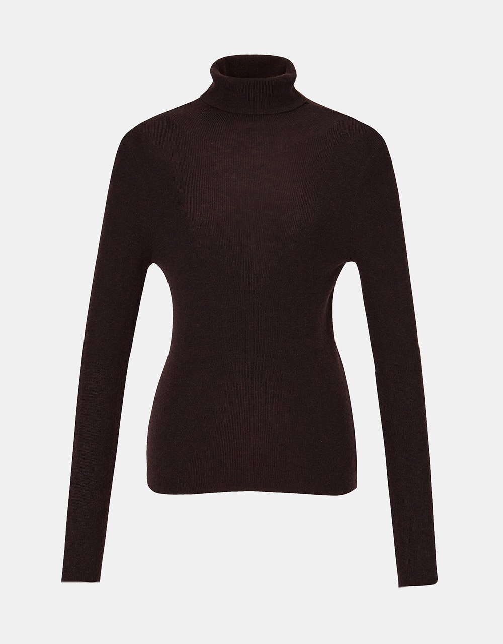Minimalistic Turtle Neck Fitted Knit Top