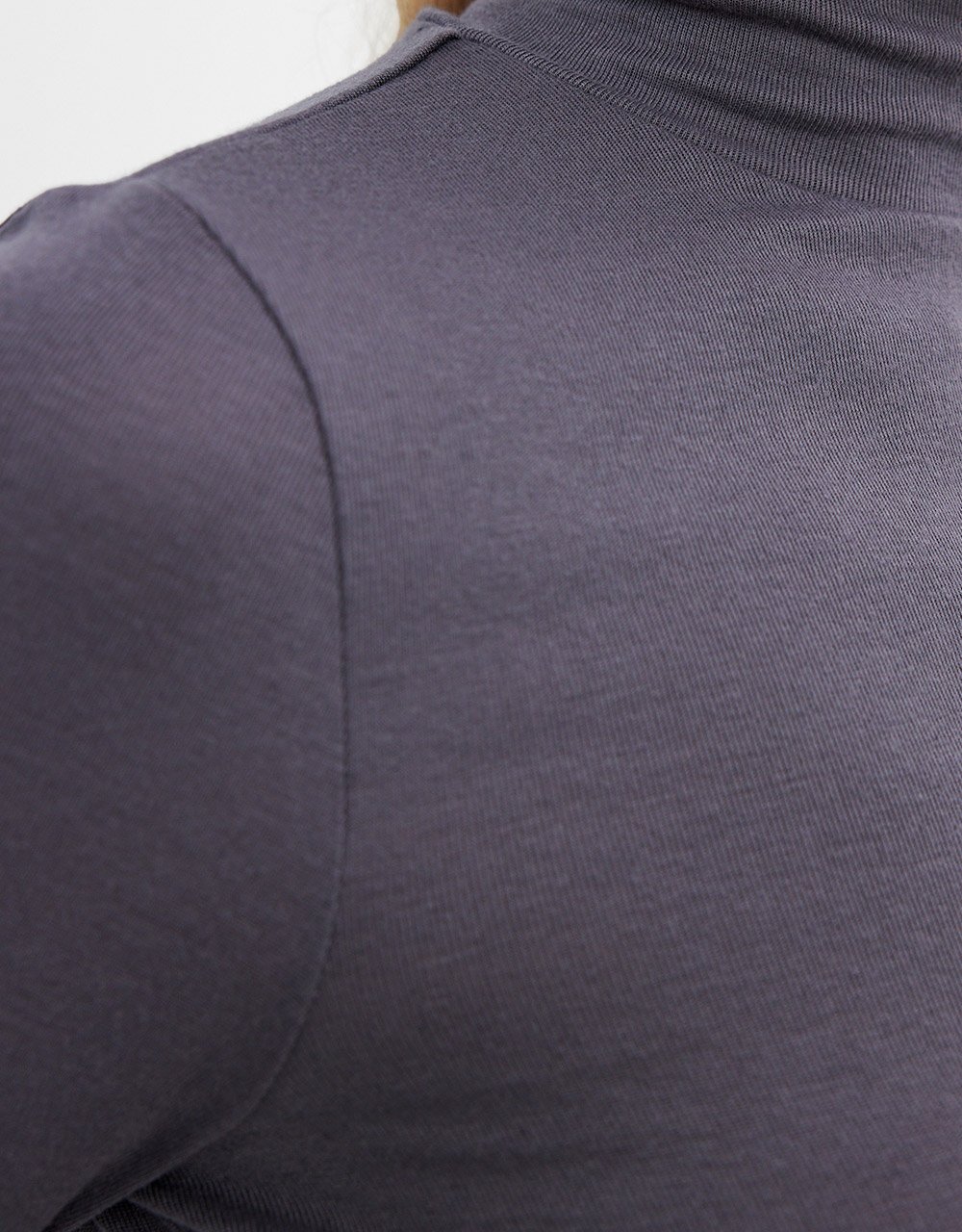 Minimalistic Solid Turtle Neck Fitted Top