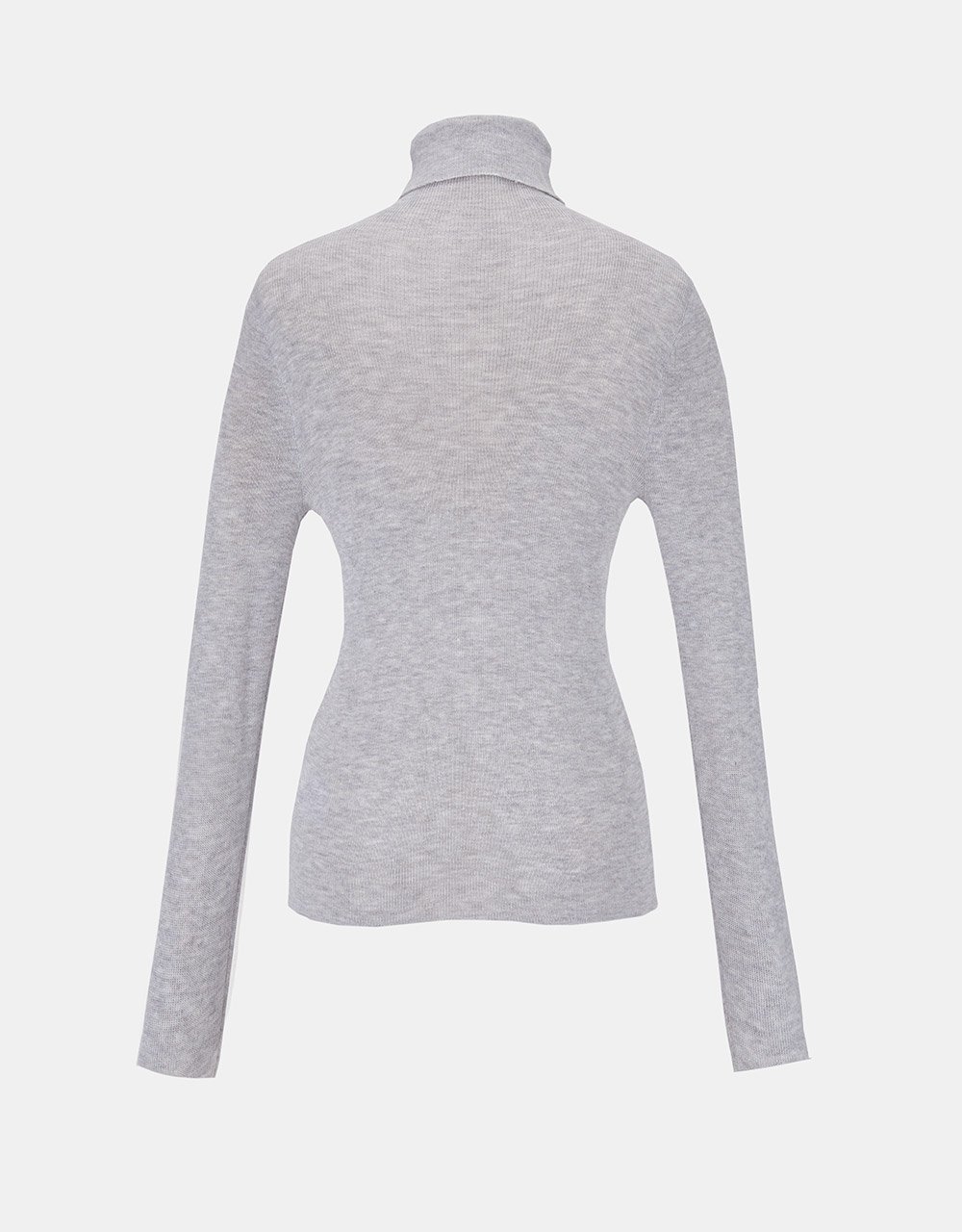 Minimalistic Turtle Neck Fitted Knit Top