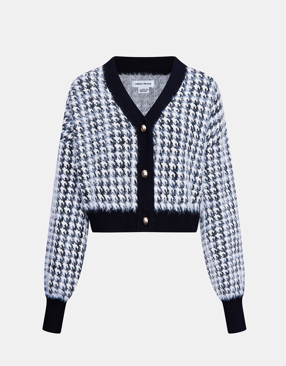 Contrast Trim Button Front Cardigan