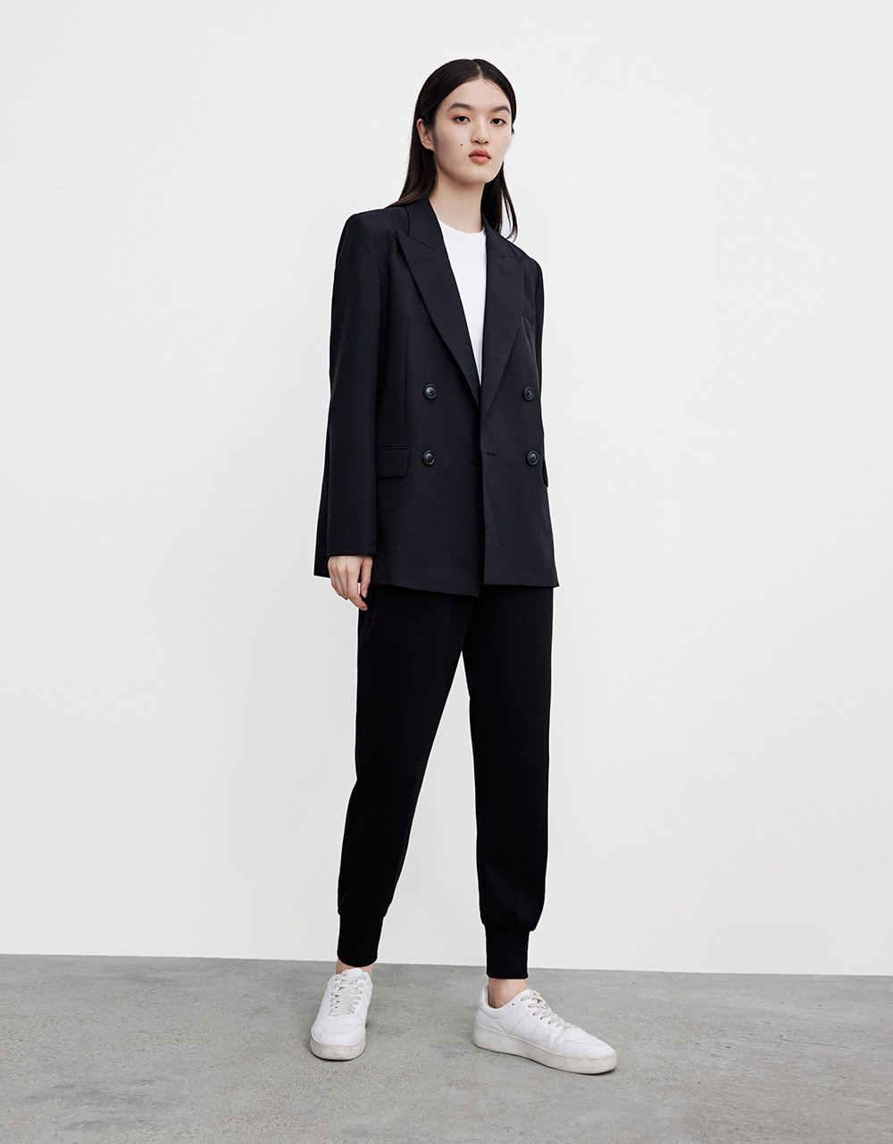 Peak Collar Double Breasted Blazer