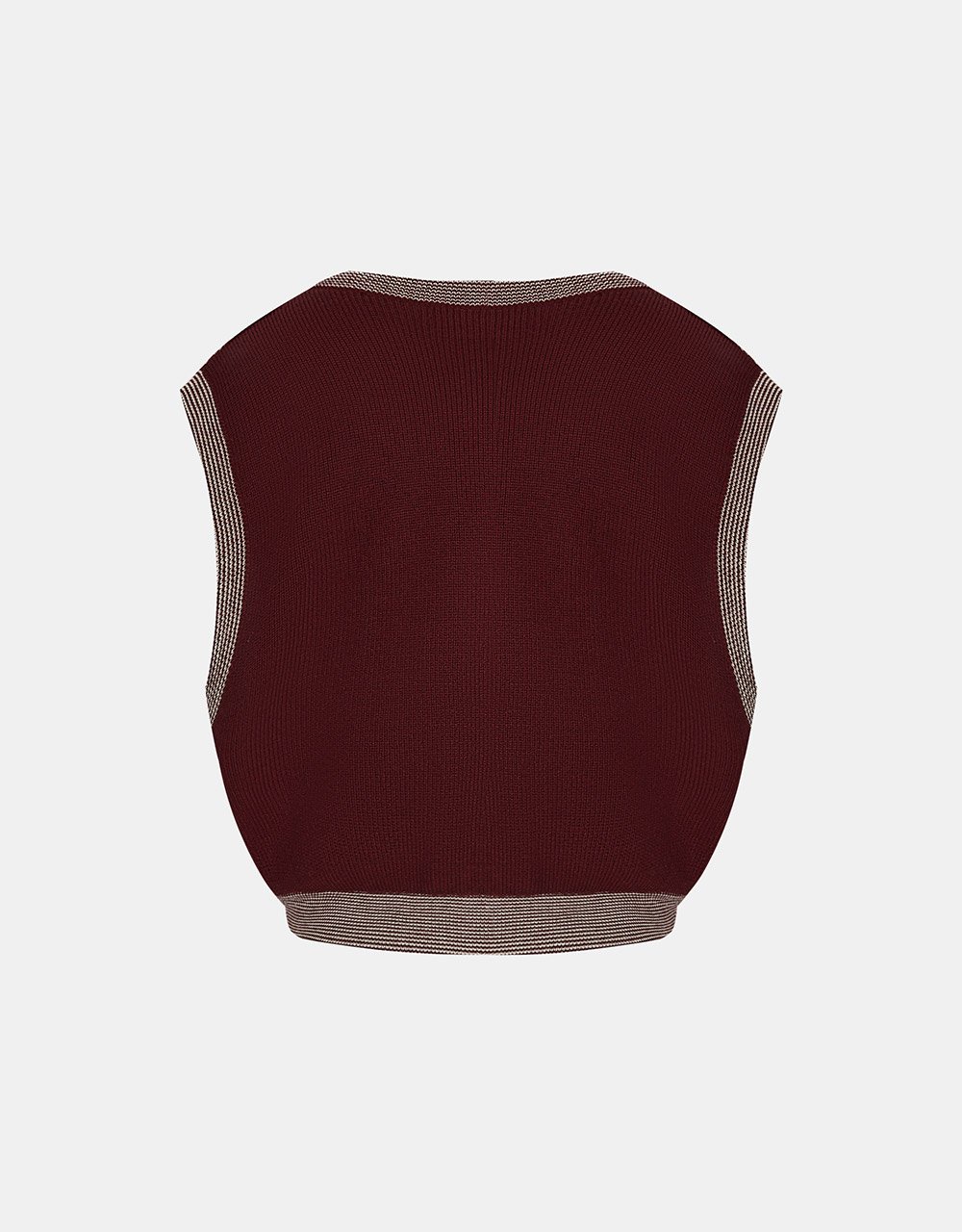 Geo Pattern Button Up Sweater Vest