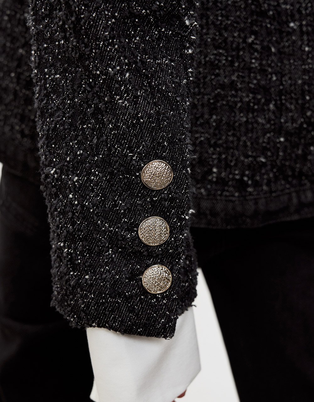 Shoulder Pad Buckle Belted Jacket